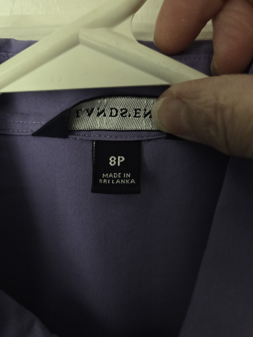 Lands' End Purple Collared Shirt - Picture 3 of 5